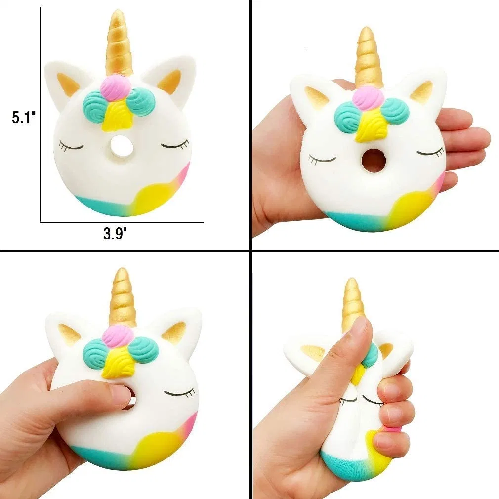 Squishies Toy Jumbo Slow Rising Unicorn Horse Cake Unicorn Donut Panda Spoon Cat Set for Kids Party Favors Stress Relief Toys