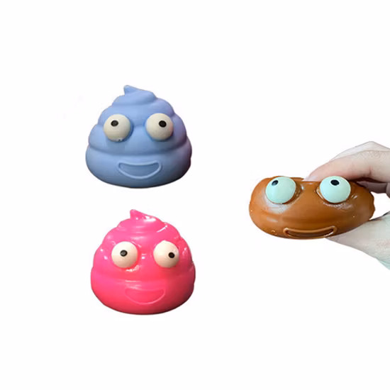 ソフト TPR スティッキー フワフワ フィジェット ウンチ アンチ ストレス リリーフ ボール スクイーズ おもちゃ 子供用